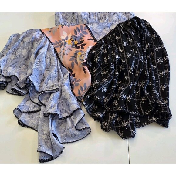 Cinq A Sept Dress 2 Patchwork Floral Sleeveless Assymetric Fairycore Boho Lined - Picture 15 of 16